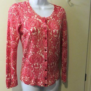 TALBOT'S MERINO WOOL SWEATER*PETITE SMALL*red/crm